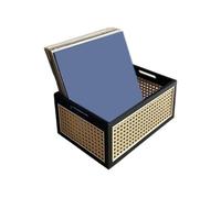 MENGLI-2024 Portadiscos Caja de Discos Vinilo, versátil, Madera Tejida, for Guardar CD, Libros y álbumes
