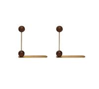 MENGLI-2024 Portadiscos Estante Creativo for Discos de CD latón Ajustable con Esfera Decorativa Madera