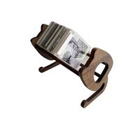 MENGLI-2024 Portadiscos Estante de Almacenamiento álbumes CD, Estante exhibición Abierto Madera for Oficina en casa