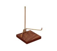 MENGLI-2024 Portadiscos Estante de exhibición Discos Vinilo Madera Escritorio con Soporte latón Ajustable