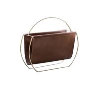 MENGLI-2024 Portadiscos Estante de Mesa Minimalista Creativo for Discos Vinilo, Bolso, Caja Almacenamiento Metal y Cuero