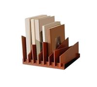 MENGLI-2024 Portadiscos Estante for Discos de Escritorio con diseño Creativo Irregular, sujetalibros Madera for álbumes CD