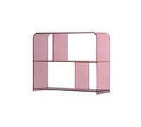 MENGLI-2024 Portadiscos Estantería Transparente de acrílico for Discos Vinilo, revistero y Mesa Auxiliar sofá(Pink)