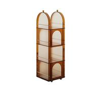 MENGLI-2024 Portadiscos Estantería Vertical móvil for CD, Discos y revistas de acrílico con Ruedas giratorias