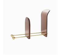 MENGLI-2024 Portadiscos Sujetalibros Creativo y Ajustable de Madera, Lujo, con Base Metal