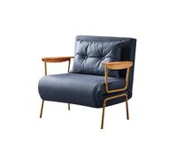 MENGLI-2024 Sofá Cama Plegable Sofá Cama Ajustable de Piel sintética for Uso doméstico, Ideal for Salas Estar y oficinas(Dark Blue,80cm)