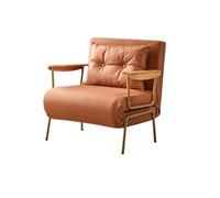 MENGLI-2024 Sofá Cama Plegable Sofá Cama Ajustable de Piel sintética for Uso doméstico, Ideal for Salas Estar y oficinas(Orange,80cm)