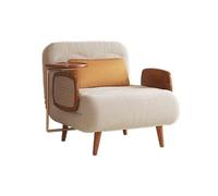 MENGLI-2024 Sofá Cama Plegable Sofá Cama Plegable de Madera, sofá Multifuncional Vintage con Bandeja, Respaldo Ajustable 5 velocidades, Adecuado for Sala Estar, Espacio Compacto, Oficina(74cm)