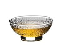 MENGLI-2024 Vasos para beber Taza de té pequeña vidrio con base pesada martillada, taza degustación borosilicato transparente soplado a mano