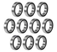 Mengmen 10 Piezas 6701-12X18X4 Mm Rodamientos de Bolas de Ranura Profunda Sellados de Goma Doble en Miniatura