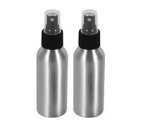 Mengmen 2PCS 100mL aluminio niebla recargable botella vacía perfume atomizador plata