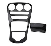 Mengmen Cubierta de la decoración del panel de la consola central del ABS 2pcs para la clase C W205/Glc X253 Color de fibra de carbono