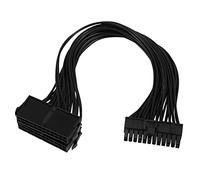 Mengmen Divisor de fuente de alimentación, adaptador de cable de alimentación dual de 24 20+4 ATX adaptador de placa base Cable de extensión dual de 24 adaptador de minería de 12 pulgadas (30 cm)