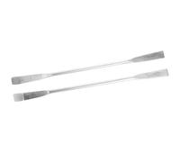 Mengmen Espátula de muestreo de acero inoxidable con doble cabezal de laboratorio de 125 mm de longitud, 2 unidades