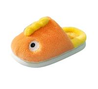 Mengmenglong - Pantuflas de algodón para niños, para el hogar, no niñas, talla L, Orange, 33 EU