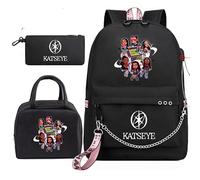 Mengmiao K-Katseye Mochila unisex para niños, mochila escolar impermeable con compartimento para portátil, gran espacio de almacenamiento, estilo coreano, mochila con Sophia Manon Daniela Lara Megan