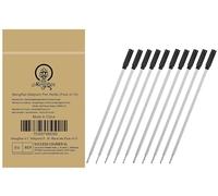 MengRan Recambios de tinta de bolígrafo de 4.5 pulgadas para bolígrafos giratorios, punta mediana de 1 mm, compatible con recambios de bolígrafo Cross (8513) (10 piezas de tinta negra)
