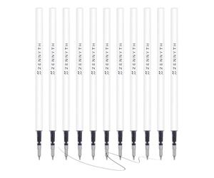 MengRan Recambios de tinta de gel de 4.3 pulgadas para bolígrafos de clic, punta fina de 0.5 mm, tinta de secado rápido, compatible con Pilot G2 (recambios de tinta de gel original, 10 unidades, tinta
