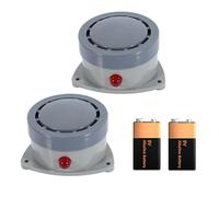 Mengshen 2 Pack Detector de Fugas de Agua, Sensor de Agua Alarma de Inundación 120dB Inalámbrico Impermeable Fuerte Luz de Alerta de Audio Funciona con Batería para el Hogar Apartamento