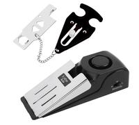 Mengshen Alarma de tope de puerta portátil y cerradura de puerta para viajes, seguridad del hogar, sin instalación, cerradura de puerta antirrobo adicional