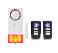 Mengshen - Alarma de ventana de puerta, alarma antirrobo de sonido para la seguridad del garaje del apartamento en casa - Incluye 1 alarma y 2 control remoto