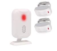 Mengshen Alarma del Sensor De Movimiento, Timbre Inalámbrico para Puerta/Entrada de La Puerta/Casa y Tienda/Buzón, Kit de Sistema de Alarma de Seguridad con 2 Sensor Y 1 Receptor - YBQ042