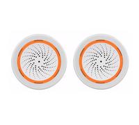 Mengshen Alarma Seguridad Inalámbrica WiFi 2 Pack Alertas Telefónicas Instantáneas Control Aplicación Tuya No Requiere concentrador Compatible con Smart Life/Tuya/Alexa/Asistente de Google