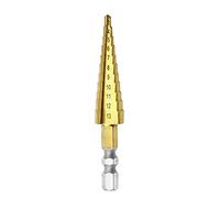 Mengshen Broca Escalonada Step Drill 3-13mm, HSS Recubierto de Titanio Mango Hexagonal Herramientas Eléctricas Cortador Professional Pagoda Drill bit Set Taladradora de Taladradora Multifunción