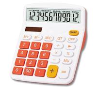 Mengshen Calculadora Básica de Office Batería Solar Dual Power Calculadora financiera dedicada Pantalla de 12 dígitos Función estándar Grande Calculadora Comercial de Escritorio Multifuncional KA08