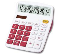Mengshen Calculadora Sobremesa Batería Solar de Doble Potencia, 12 dígitos Pantalla LCD Grande Calculadora Financiera Calculadora Comercial de función estándar para Oficina/hogar/Escuela