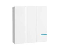 Mengshen Interruptor De Luz Inalámbrico, Interruptor De 3 Vías (Solo Panel De Interruptores, Receptor No Incluido)