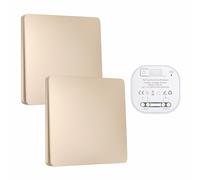 Mengshen Interruptores Inalámbricos de 433MHz AC 110-250V Control a Distancia Sin Necesidad de Cableado Sin Necesidad de Batería Impermeable Ideal para pared Lámpara de techo Baño Dormitorio