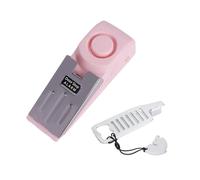 Mengshen Kit de alarma portátil para puerta, tope de puerta, dispositivo de seguridad, 3 niveles de sensibilidad para viajes, hotel, hogar, apartamento