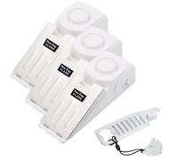 Mengshen Kit de bloqueo de alarma de tope de puerta de hotel, alarma portátil de doble protección, alarma de 120 dB, alarma para viajes, seguridad de hotel, vivienda de alquiler