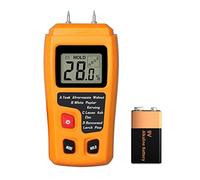 Mengshen Medidor Digital De Humedad De Madera, Detector De Fugas De Agua De Humedad De Leña Tipo Pin, Pantalla LCD para Troncos Hormigón Yeso Papel De Pared Piso (Batería Incluida)