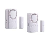 Mengshen Paquete De 2 Alarmas De Puerta Y Ventana, Sensor De Entrada Magnético, Timbre De Alerta Antirrobo, 110dB para El Hogar, Garaje, Niños, Seguridad, Protección DIY