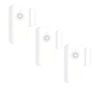 Mengshen Paquete de 3 sensores de contacto inteligentes con WiFi para puerta y ventana, con alerta audible/aplicación, detector de apertura de puerta, compatible con Alexa Google Assistant, detector