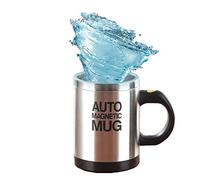 Mengshen TAZA Cafe Self Stirring Mug Mezcla automática eléctrica de acero inoxidable para viajar por la mañana, Hogar y cocina, hombres y mujeres de oficina, MS-A004M Black