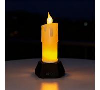 Mengshen Vela Negra Sin Llama con Efecto Llama Parpadeante a Pilas Portátil LED para Ambiente Halloween Navidad