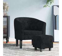 Mengtu Sillón convertible con reposapiés negro de terciopelo, mueble silla de masaje todo el cuerpo relajante, sillón de masaje, sillón reclinable Relax a