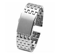 MENGXIU 22 mm 24 mm 26 mm 28 mm 30 mm Reloj de acero inoxidable Correa de banda de plata pulida for hombre Pulsera de reloj de reloj de reemplazo de lujo(Silver 7,24mm)