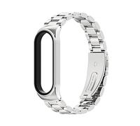 MENGXIU MENGKE Ajuste adecuado for Xiaomi MI BAND 6/5 STRUP MI 3 4 WATCHANDS MUJER UNIVERSAL METAL BAMBOO JUNTA 304 BANDS DE RELOJ DE ACERO INOXIDABLE(04)