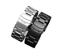 MENGXIU MENGKE Correa de banda de reloj de acero inoxidable 22 mm / 24 mm / 26mm Pulsera de reemplazo de metal hombres mujeres negro/plateado pulsera(Silver,22mm)