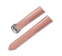 MENGXIU MENGKE Correa De Cuero Suave Con Guijarros Compatible Con Cartier Tank Solo London Cierre Plegable 14mm 16mm 18mm 20mm 22mm Accesorios For Relojes(Lotus root starch,14mm)