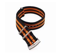 MENGXIU MENGKE Correa De Nailon 20mm 22mm Cinturón De Seguridad Correa De Reloj Reemplazo Hombres Mujeres Accesorios De Reloj(Black Orange,20mm)