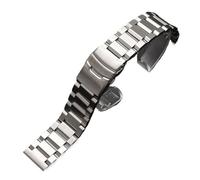 MENGXIU MENGKE Correa de reloj de acero inoxidable sólido, hebilla plegable de Metal, accesorios de repuesto for reloj, 18, 19, 20, 21, 22mm, 23mm, 24mm y 25mm(Silver,23mm)
