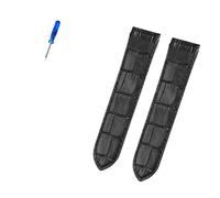 MENGXIU MENGKE Correa De Reloj De Cuero De Adecuada Compatible Con Cartier Santos Correa Santos 100 Correa De Hebilla Plegable For Hombres Y Mujeres 20 Mm 23 Mm(Black NO Buckle,23mm)