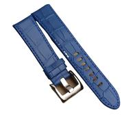MENGXIU MENGKE Correa De Reloj De Cuero Genuino De 22 Mm Correa De Reloj For Hombre Compatible Con Montblanc Star Wtach Band Belt Pulsera Marrón Negro Azul(Blue)