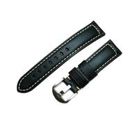 MENGXIU MENGKE Correa De Reloj De Cuero Genuino Italiano 20 Mm 22 Mm 24 Mm 26 Mm Marrón Negro Rojo Azul Vintage Correa De Reloj Hecha A Mano Compatible Con Panerai Compatible Con Huawei(Blue,18mm)