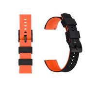 MENGXIU MENGKE Correa De Reloj De Silicona De 20mm Y 22mm, Correa De Goma De Liberación Rápida For Relojes For Hombres Y Mujeres, Correa De Reloj De Repuesto Resistente Al Agua(Black Orange 2,20mm)